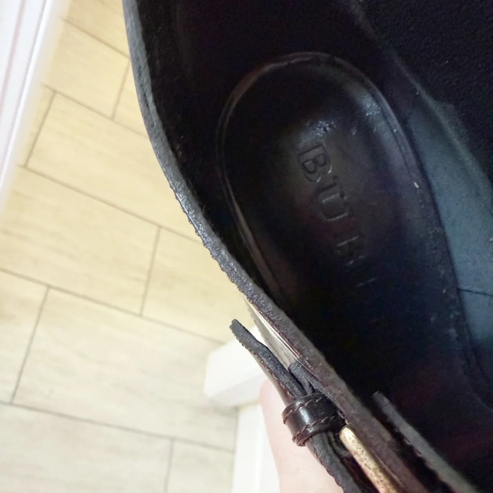 Burberry Brown  Leather Moto Bootie - size 39.5 or US size 9 - NWOB - Picture 13 of 13